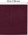 Utopia Towels 24 Pack Cotton Washcloths Set, 100% Ring Spun Cotton, Premium Quality Flannel Face Cloths, Highly Absorbent and Soft Feel Fingertip Towels, Burgundy