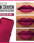 Maybelline Super Stay Ink Crayon Matte Longwear Lipstick Makeup, 120 Be Bold, Be You, 0.04 oz