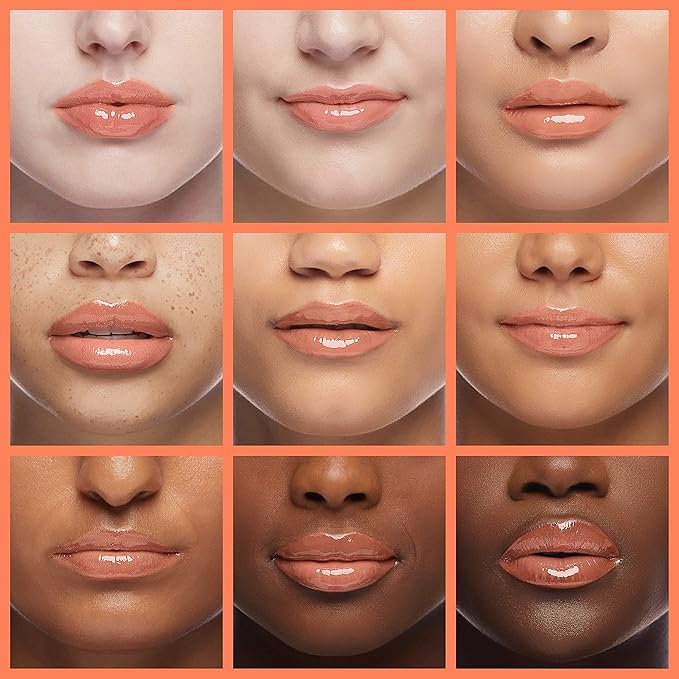 Hydrating Lip Glow Oil, Moisturizing Oil Gloss Transparent Toot Tinted Non-Sticky Nourishing Long Lasting Repairing Lightening Lines and Dry Lips Care Products (CORAL) 0.2 OZ