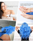 Temporary Blue Hair Color Wax 4.23 oz, Instant Natural Hairstyle Cream Dye, Disposable Coloring Mud for Men Women Youth, Washable Styling Pomades, Party Cosplay DIY Halloween