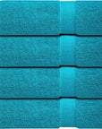 Infinitee Xclusives Luxury 100% Ring-Spun Cotton Bath Towels Set of 4 (27x54 inches) – Soft, Absorbent & Quick-Drying Towels for Bathroom, Gym, Spa & Hotel Use (Serene Teal, Bath Towels)