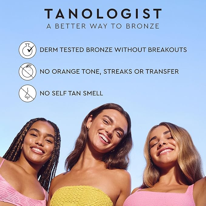 Tanologist Light Self Tan Mousse, Tinted Self-Tanning Mousse, Streak-Free, Natural Glow, No Fake Tan Smell Or Orange Tone, Long Lasting, Clean Ingredients, Vegan, 6.76 fl. oz/200 ml Bottle