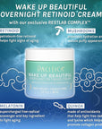 Pacifica Beauty Wake Up Beautiful Retinoid Eye Cream & Overnight Retinoid Cream Set, Skincare, Moisturizer, Face Cream, For Dry, Aging, Sensitive Skin, Vegan, 0.5 fl oz and 1.7 fl oz (Set of 2)