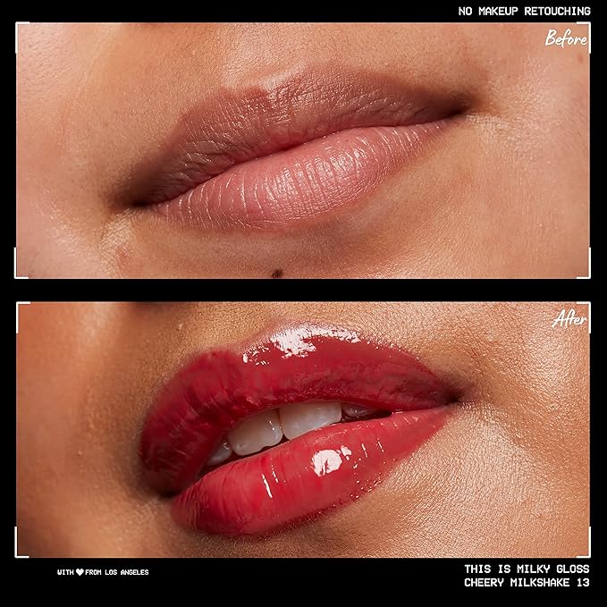 NYX PROFESSIONAL MAKEUP This Is Milky Gloss, Lip Gloss with 12 Hour Hydration, Vegan - Cherry Milkshake (Cherry Pink)