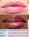L'Oreal Paris Plump Ambition pH Hyaluron Lip Oil, Color Shifting Lip Tint with 24HR Hydration, Volumizing Shine and Lasting Color, 050 pH Lilac