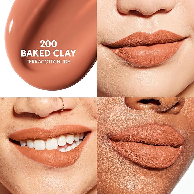 COVERGIRL Outlast Forever Velvet Pigment, 200 Baked Clay, Matte Lipstick, Vegan Formula, Easy to Use, Glides on Effortlessly, Long-Lasting, Perfect Color, 0.30oz