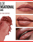 Maybelline Color Sensational Lipstick, Lip Makeup, Cream Finish, Hydrating Lipstick, Crazy for Coffee, Nude Pink ,1 Count