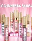 REVLON Super Lustrous Glimmer Gloss, Non-Sticky Lip Gloss, High-Shine Finish, Plant-Based Glitter, 005 Glazed Almond, 0.13 fl oz