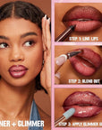 Revlon Super Lustrous Glimmer Gloss and ColorStay Multi-Liner Bundle, Rose Glow and Dallying, Pack of 2