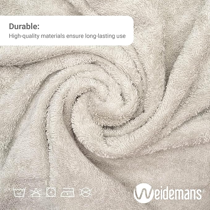 100% Cotton Washcloths Set 13” x 13” | Silver Towels | Set of 6 Ultra Soft and Highly Absorbent Washcloths Sets for Bathroom, Gym, Spa | Machine Washable Face Towel