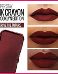 Maybelline Super Stay Ink Crayon Matte Longwear Lipstick Makeup, 165 Drive The Future, 0.04 oz