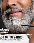 Barbers Choice Silver Line, Facial Hair Brush on Temporary Color for Silver Fox Men- Instantly Brighten White Beards, Mustache & Sideburns, Less Yellow, Easy Application, Arctic White