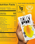Dally Mango Drinkable Konjac Jelly (10 Pouches) – 10-Calorie, Zero Sugar Korean Fruit Snack – Prebiotics & Postbiotics for Skin, Immune & Weight Management