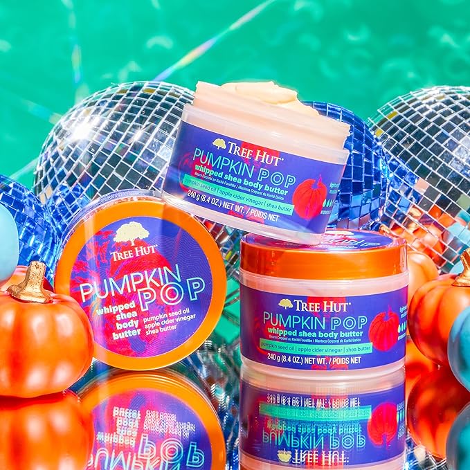 Tree Hut Pumpkin Pop Whipped Shea Body Butter | Long-lasting Hydration Leaves Skin Feeling Soft & Moisturized | Limited Edition Fall | Nourishing Essential Body Care | 8.4 fl oz.