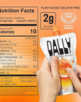 Dally Peach Drinkable Konjac Jelly (10 Pouches) – 10-Calorie, Zero Sugar Korean Fruit Snack – Prebiotics & Postbiotics for Skin, Immune & Weight Management