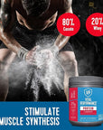 Vital Proteins Performance Protein Powder, 25g Lactose-Free Milk Isolate Casein & Whey Blend Protein Powder with 10g Grass-Fed Collagen Peptides, 8g EAAs, 5g BCAAs, Gluten-Free - Strawberry, 1.68lb