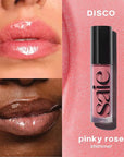 Saie Glossybounce - Hydrating Lip Gloss and Tinted Lip Oil Hybrid with Hyaluronic Acid & Jojoba Oil for Non-Sticky, Ultra-Shiny, Plump & Soft Lips - Everyday Makeup Essential - Disco (.17 oz)
