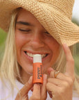Poppy & Pout Orange Bloom Jumbo Lip Balm | All Natural Lip Balms & Moisturizers | Hydrates with Beeswax, Vitamin E, Organic Coconut Oil | Cruelty-Free | Lip Balm in Recyclable Cardboard Tube