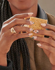 KISS imPRESS No Glue Mani Press-On Nails, Design, 'As It Was', Neutral/green, Medium Size, Almond Shape, Includes 30 Nails, Prep Pad, Instructions Sheet, 1 Manicure Stick, 1 Mini File