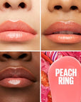 Maybelline New York Lifter Gloss Hydrating Lip Gloss with Hyaluronic Acid, Peach Ring, Sheer Peach, 1 Count
