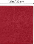 Utopia Towels 24 Pack Cotton Washcloths Set, 100% Ring Spun Cotton, Premium Quality Flannel Face Cloths, Highly Absorbent and Soft Feel Fingertip Towels, Red