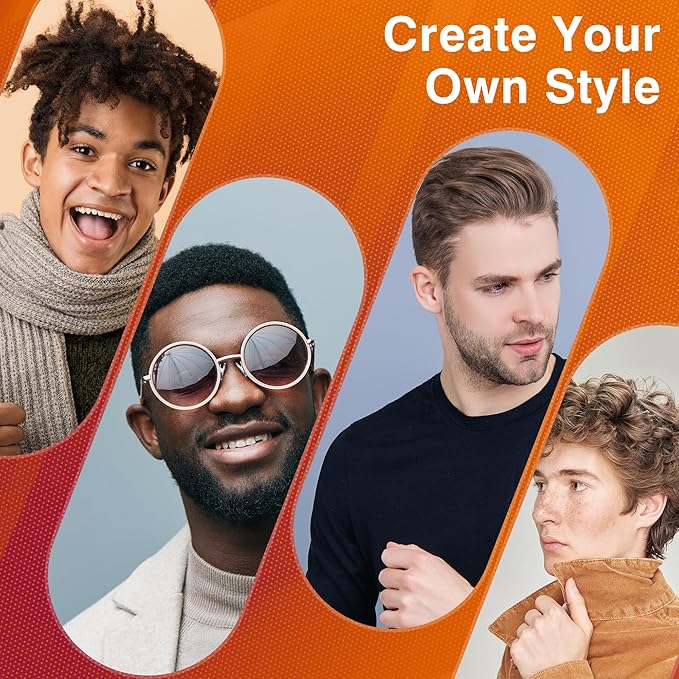 SALONSILK 5Pcs Combs for Men, Hair Pick Comb Set for Afro Black Mens Curls, Wide Tooth Medium Toothed Styling Dressing for Twist Detangler Natural Hair