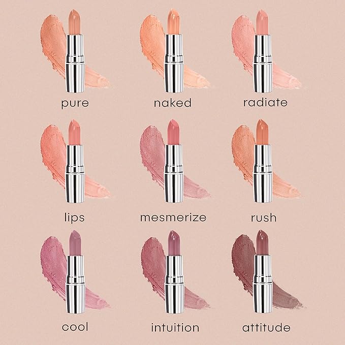 Nude Envie - Lipstick - Creamy & Long-Lasting Finish - Velvety Texture & Easy Application - Luxury Hydration - With Shea Butter, Vitamin E & Jojoba Oil - Vegan, Paraben-Free & Cruelty-Free - Mesmerize