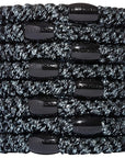 L. Erickson Grab & Go Pony - Graphite Metallic - 8 Pack Ponytail Holder Hair Ties