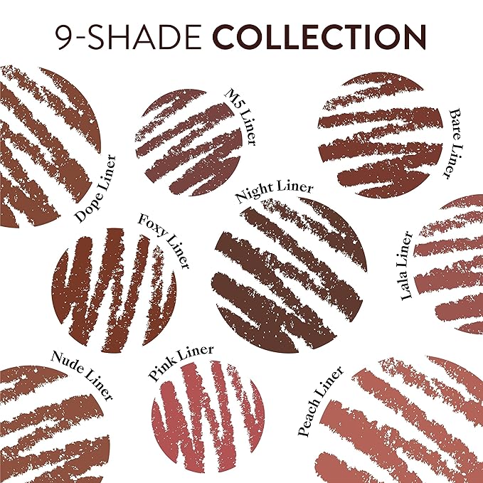 Mented Cosmetics Lip Liner for Women, Dark Brown Lipliner Lip Pencil, Waterproof Lipliner, Vegan + Cruelty Free Makeup, Bare