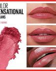 Maybelline Color Sensational Lipstick, Lip Makeup, Cream Finish, Hydrating Lipstick, Pink Wink, Coral Pink ,1 Count