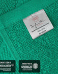 Infinitee Xclusives Luxury Wash Cloths for Showering [13x13] – 100% Cotton Washcloths [Pack of 4], Soft and Absorbent Face Towels for Bathroom Wash Clothes, Gym, and Spa (Vivid Green)