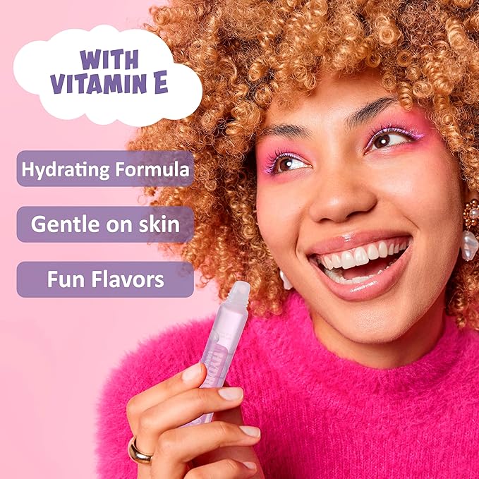 EXPRESSIONS 12pc Lip Oil Set - Flavored Lip Oils Value Pack, Hydrating Lip Oils w/Squeeze Tube Application, Moisturizing Lip Oil Collection for Everyday Lip Care and Lip Repair (HYDROBOOST)