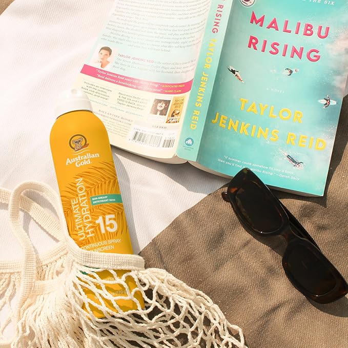 Australian Gold Continuous Spray Sunscreen SPF 15, 6 Ounce, Dries Fast, Broad Spectrum, Water Resistant, Non-Greasy, Oxybenzone Free, Cruelty Free,A70908