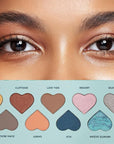 Pacifica Eyeshadow Palette – Malibu Mineral Eyeshadow, Blendable Neutral Shades with Velvet Matte, Shimmer & Metallic, Cocoa Butter Infused, Talc-Free, Vegan & Cruelty-Free, 0.24 oz (10 Shades)