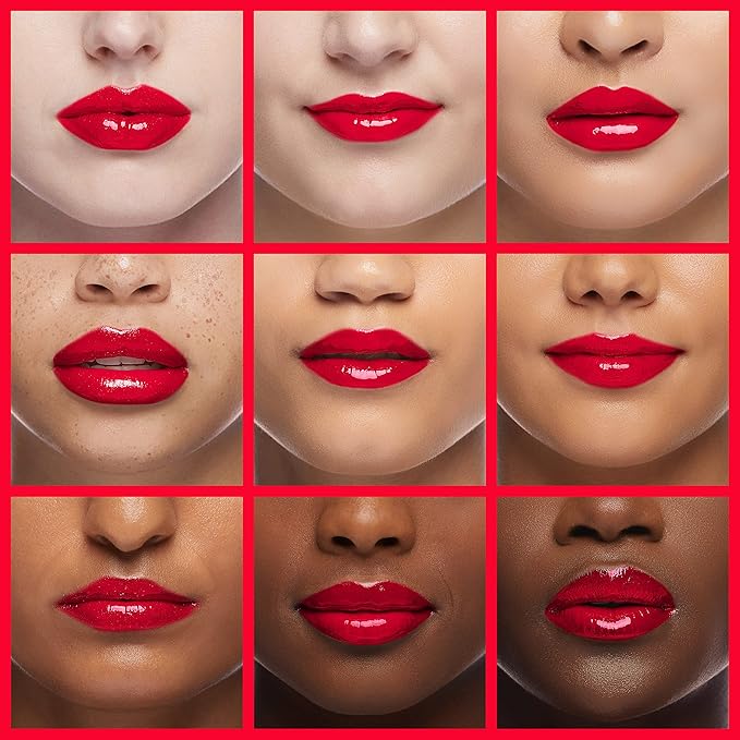 Palladio Hydrating Lip Oil Infused with Hyaluronic Acid, Non-Sticky Formula, Subtle shine with tinted sheer color, liquid lipstick, locks in moisture to prevent chapped lips 0.13 Oz. (BLING)