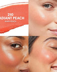 CoverGirl Trublend Skin Enhancer Blush Balm Stick, 210 Radiant Peach, Vegan Formula, Easy to Use, Glides on Effortlessly, Non-Greasy, Doesn't Crease, 0.21oz