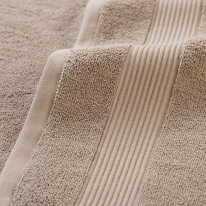 Arkwright Bath Towels Set of 4 - (Bulk Case of 24) Super Soft 100% Cotton, 600 GSM Quick Dry & Absorbent, Luxury Bathroom Essentials for Hotels, Spa, Hosts, and Vacation Rentals, Latte Beige