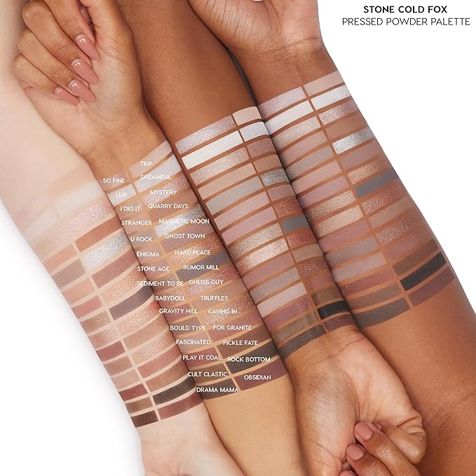 ColourPop Stone Cold Fox Eyeshadow Palette - 30 Pan Cool Tone Eye Makeup Palette with Matte & Metallic Finishes - High-Pigment Eye Makeup with a Long-Wearing Formula (1.16 oz)