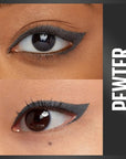 Maybelline Unstoppable Waterproof Mechanical Grey Eyeliner Pencil, Easy to Apply, Smooth Glide, Up to 24 Hour Wear, Pewter, Pack of 2