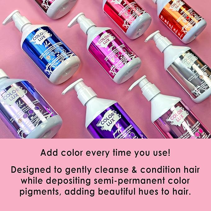 Color Lux Color Cleansing Conditioner, Silver, 3-in-1 Color Depositing Formula, Vegan, Sulfate-Free, Paraben-Free, 8.25 oz