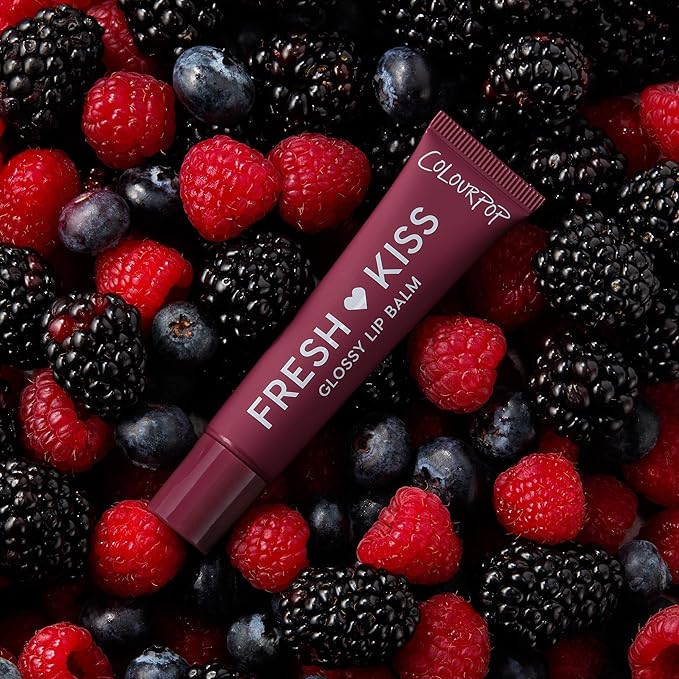 ColourPop Fresh Kiss Glossy Lip Balm - Hydrating Lip Care Enriched with Peptides, Hyaluronic Acid, Shea Butter & Vitamin E for an Ultra-Cushiony Formula - Wild Berry (2 Count)