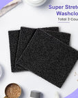 Exfoliating Washcloth, Super Stretchy Exfoliating Body Cloth, Exfoliating Cloth, 3 PCS, Black