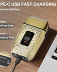 Electric Shavers for Men,Waterproof Powerful Motor Electric Razor,Head Shavers for Bald Men,Triple Foil Beard Trimmer,Barber Supplies LED Displays & USB Charging Shaver, Gifts