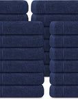 Tens Towels Pack of 24 Washcloths, 12 x 12 Inches, Lighter Weight, Quick to Dry, Super Soft & Absorbent, Gentle Face Towels, Hotel Quality, Perfect for Bathroom, Gym, Spa (Navy, 24 Pack)