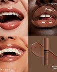 NYX PROFESSIONAL MAKEUP Butter Gloss Brown Sugar, Non-Sticky Lip Gloss - Fudge Me (Warm Brown)