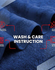 Infinitee Xclusives Luxury 100% Ring-Spun Cotton Bath Towels Set of 4 (27x54 inches) – Soft, Absorbent & Quick-Drying Towels for Bathroom, Gym, Spa & Hotel Use (Tranquil Navy, Bath Towels)