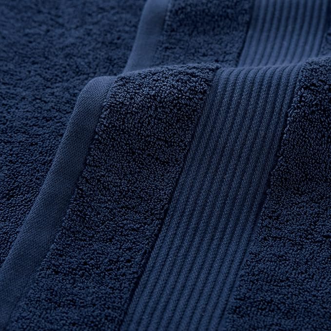 Arkwright Bath Towels Set of 4 - Super Soft 100% Cotton, 600 GSM Quick Dry & Absorbent, Luxury Bathroom Essentials for Hotels, Spa, Hosts, and Vacation Rentals, Lapis Navy
