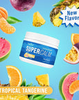 Nello Supercalm Powdered Drink Mix Tub, Cortisol Reducer* and Sleep Aid Supplement, L Theanine, Ksm-66 Ashwagandha, Magnesium Glycinate, Vitamin D 3, No Sugar, Non GMO, 30 Ct, Tropical Tangerine