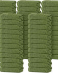 Tens Towels Pack of 60 Washcloths, 12 x 12 Inches, Lighter Weight, Quick to Dry, Super Soft & Absorbent, Gentle Face Towels, Hotel Quality, Perfect for Bathroom, Gym, Spa (Forest Green, 60 Pack)