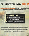 Whipped Beef Tallow and Honey Balm - Moisturizer for Skin, Face, Lips, Body - Natural, Unscented, Non-Toxic Skincare with Manuka Honey - Citrus scented